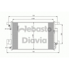 82D0225648A WEBASTO Конденсатор, кондиционер