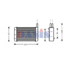 029090N AKS DASIS Теплообменник, отопление салона