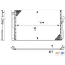 8FC 351 301-331 HELLA Конденсатор, кондиционер