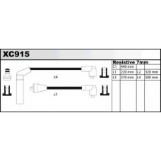 XC915 QUINTON HAZELL Комплект проводов зажигания