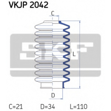 VKJP 2042 SKF Комплект пылника, рулевое управление