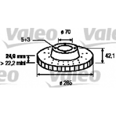 186881 VALEO Тормозной диск