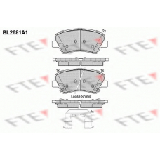BL2681A1 FTE Комплект тормозных колодок, дисковый тормоз