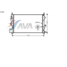 OL2468 AVA Радиатор, охлаждение двигателя