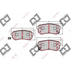 BP1597 DJ PARTS Комплект тормозных колодок, дисковый тормоз