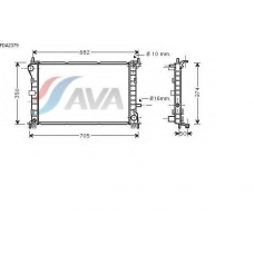 FDA2379 AVA Радиатор, охлаждение двигателя