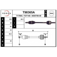 T98365A EAI Приводной вал