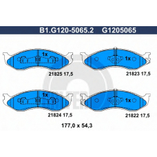B1.G120-5065.2 GALFER Комплект тормозных колодок, дисковый тормоз