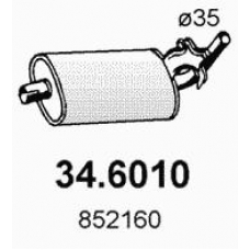 34.6010 ASSO Средний глушитель выхлопных газов