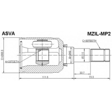 MZIL-MP2 ASVA Шарнирный комплект, приводной вал