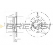 DBB223V BREMSI Тормозной диск
