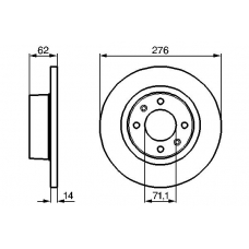 0 986 478 981 BOSCH Тормозной диск