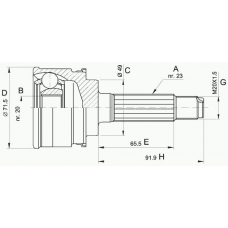 CVJ5348.10 OPEN PARTS Шарнирный комплект, приводной вал