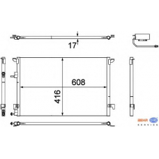 8FC 351 304-471 HELLA Конденсатор, кондиционер