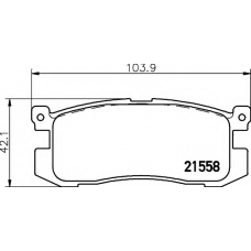 8DB 355 016-361 HELLA Комплект тормозных колодок, дисковый тормоз