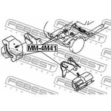 MM-4M41 FEBEST Подвеска, двигатель