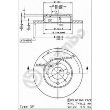 08.5085.11 BREMBO Тормозной диск