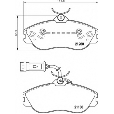 8DB 355 017-911 HELLA Комплект тормозных колодок, дисковый тормоз