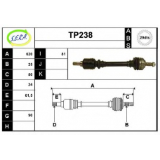 TP238 SERA Приводной вал