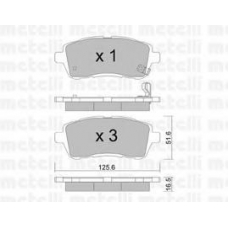 22-0793-0 METELLI Комплект тормозных колодок, дисковый тормоз