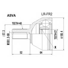 LR-FR2 ASVA Шарнирный комплект, приводной вал