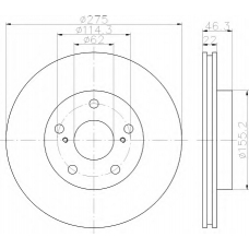 8DD 355 118-961 HELLA Тормозной диск