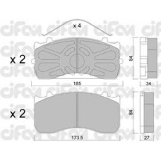 822-583-0 CIFAM Комплект тормозных колодок, дисковый тормоз