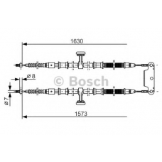 1 987 477 763 BOSCH Трос, стояночная тормозная система