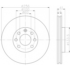 8DD 355 101-491 HELLA PAGID Тормозной диск