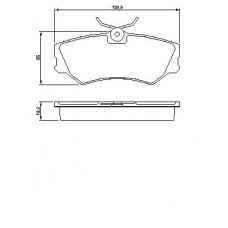 0 986 460 941 BOSCH Комплект тормозных колодок, дисковый тормоз