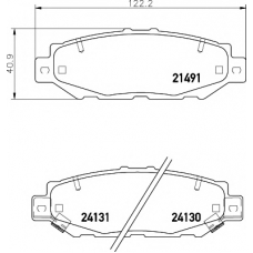 8DB 355 016-751 HELLA PAGID Комплект тормозных колодок, дисковый тормоз