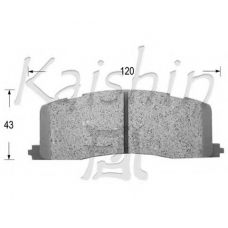 D2105 KAISHIN Комплект тормозных колодок, дисковый тормоз