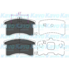 KBP-1506 KAVO PARTS Комплект тормозных колодок, дисковый тормоз