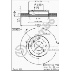 09.5010.10 BREMBO Тормозной диск