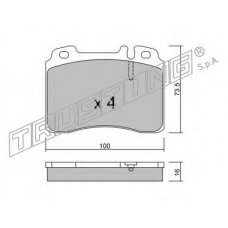 683.1 TRUSTING Комплект тормозных колодок, дисковый тормоз