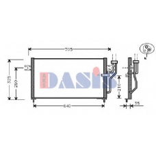 142090N AKS DASIS Конденсатор, кондиционер