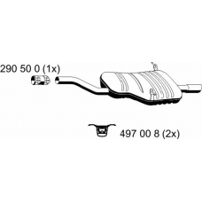 283090 ERNST Глушитель выхлопных газов конечный