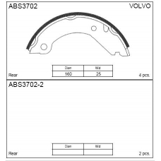 ABS3702 Allied Nippon Колодки барабанные