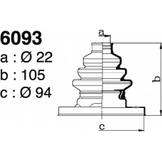 6093 DEPA Комплект пылника, приводной вал