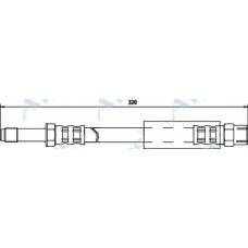 HOS3311 APEC Тормозной шланг