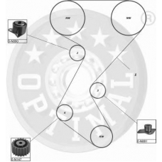 SK-1089 OPTIMAL Комплект ремня грм