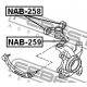 NAB-259<br />FEBEST<br />Втулка, рычаг колесной подвески