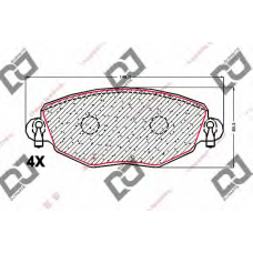 BP1929 DJ PARTS Комплект тормозных колодок, дисковый тормоз