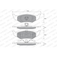 151-1730 WEEN Комплект тормозных колодок, дисковый тормоз