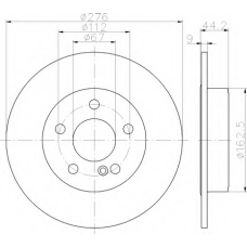 8DD 355 119-431 HELLA Тормозной диск