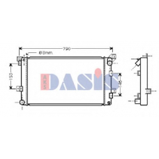 520280N AKS DASIS Радиатор, охлаждение двигателя