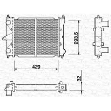 350213650000 MAGNETI MARELLI Радиатор, охлаждение двигателя