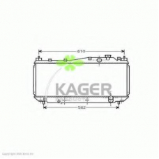31-0498 KAGER Радиатор, охлаждение двигателя