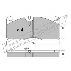 278.0 fri.tech. Комплект тормозных колодок, дисковый тормоз