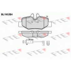 BL1952B4 FTE Комплект тормозных колодок, дисковый тормоз
